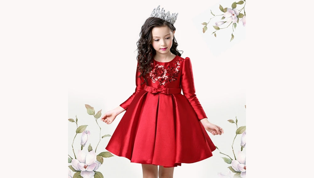 پیراهن ساتن دخترانه 1400