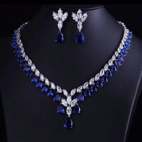 سرویس طلا جدید با سنگ های آبی