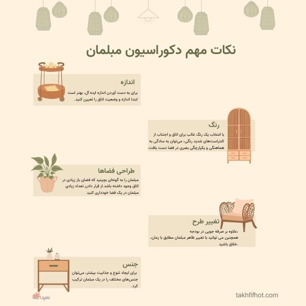 مبلمان مناسب برای دکوراسیون داخلی